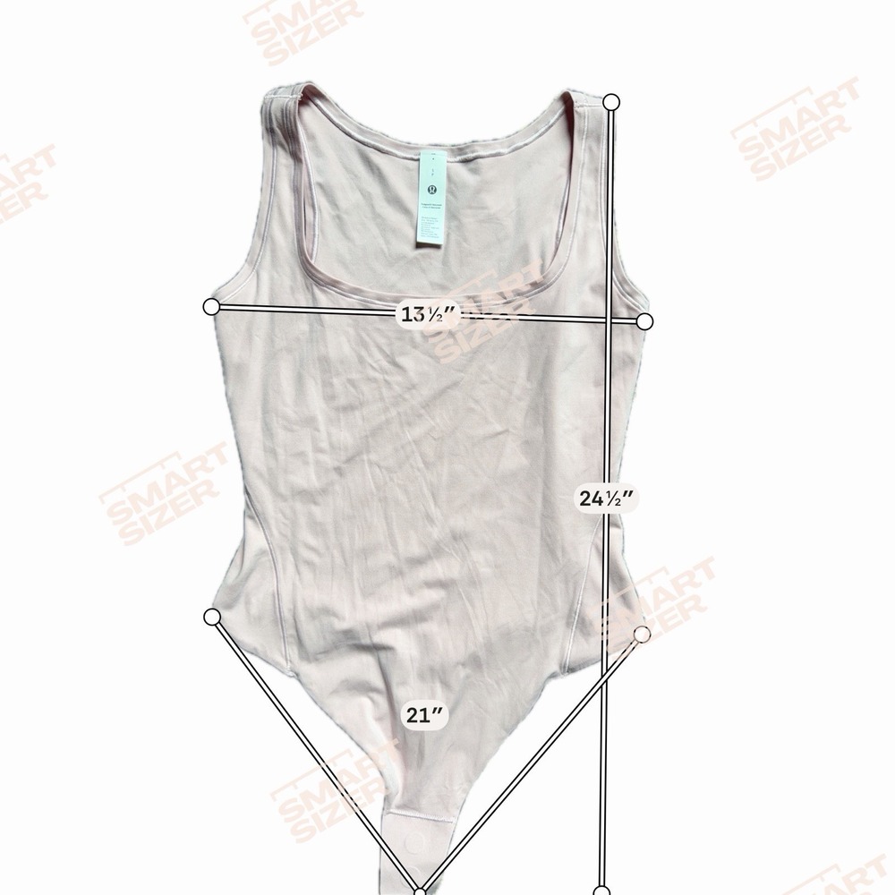 Lululemon Wundermost Ultra-Soft Nulu Square-Neck Sleeveless Bodysuit Small Thong - Picture 7 of 7